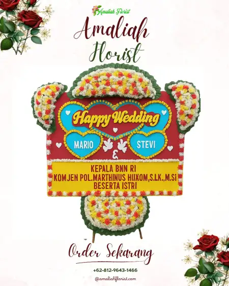 Papan Bunga Pernikahan Karangkandri